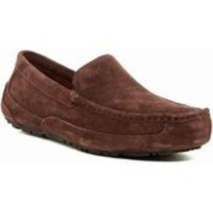 UGG Alder Faux Shearling Lined Suede Slipper (Men), Size 8